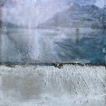 203 - ganz dünnes Eis - Beton-Wachs-Papier 24,5x24,5 cm